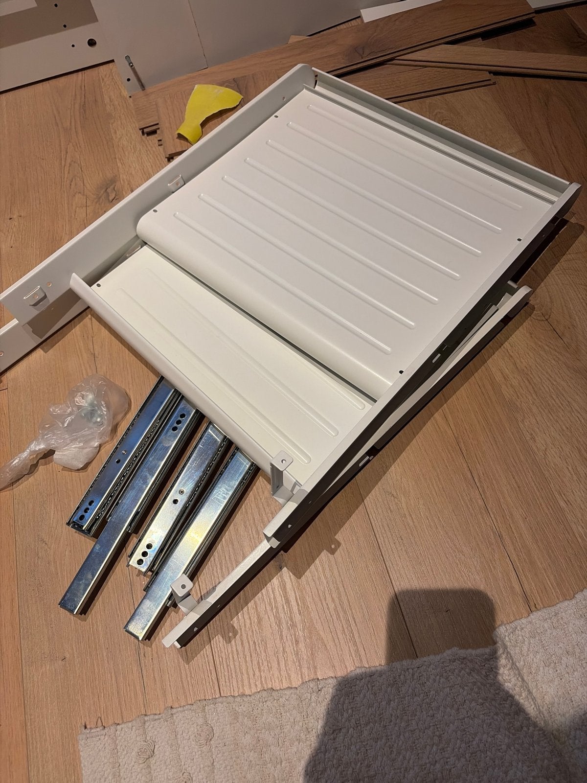 Set van 2 KOMPLEMENT schoenenrekken uitschuifbaar 50cm wit, Ophalen, Gebruikt