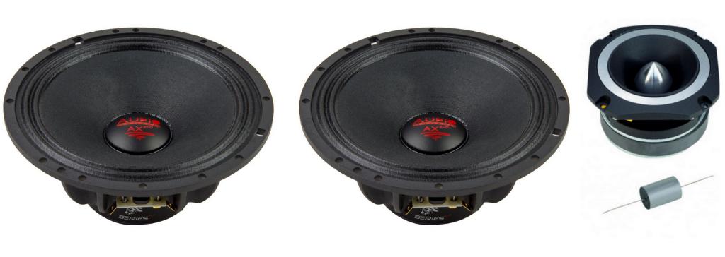 Audio System H200 PA4 Dual 8 inch component set 2 x 400WRMS, Auto diversen, Autospeakers, Nieuw, Ophalen of Verzenden