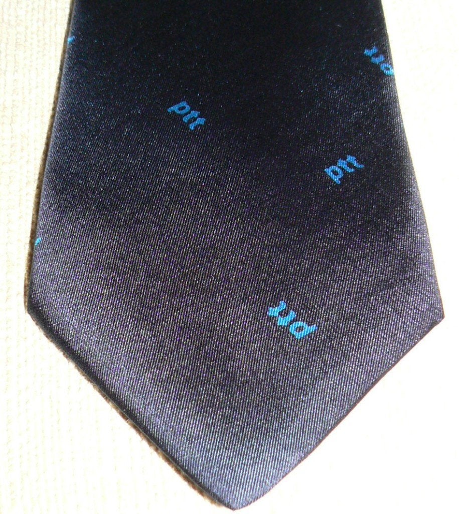 PTT stropdas met gedraaide doorlopende logo's blauw zijde, Verzamelen, Ophalen of Verzenden, Nieuw, Gebruiksvoorwerp