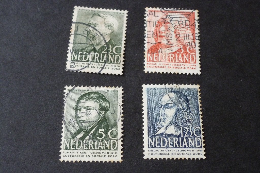 Postzegels - 4x zomerzegels 1939 NVPH 318-321 gestempeld, Postzegels en Munten, Postzegels | Nederland, Ophalen of Verzenden, T/m 1940