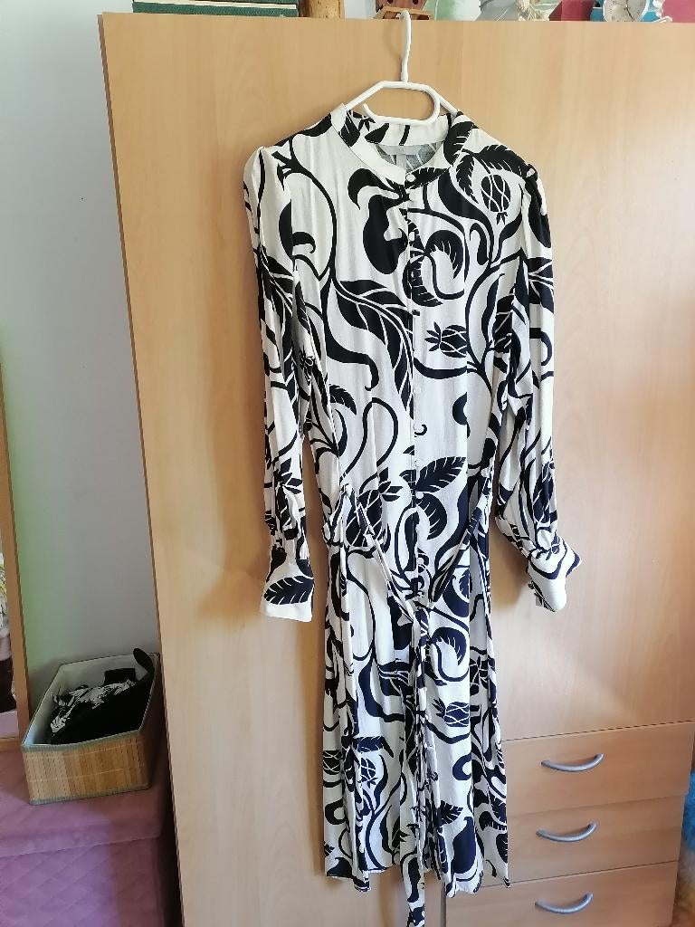 LINNEN JURK-CREME - M-ALS NIEUW, Maat 38/40 (M), Beige, Ophalen of Verzenden, Zo goed als nieuw