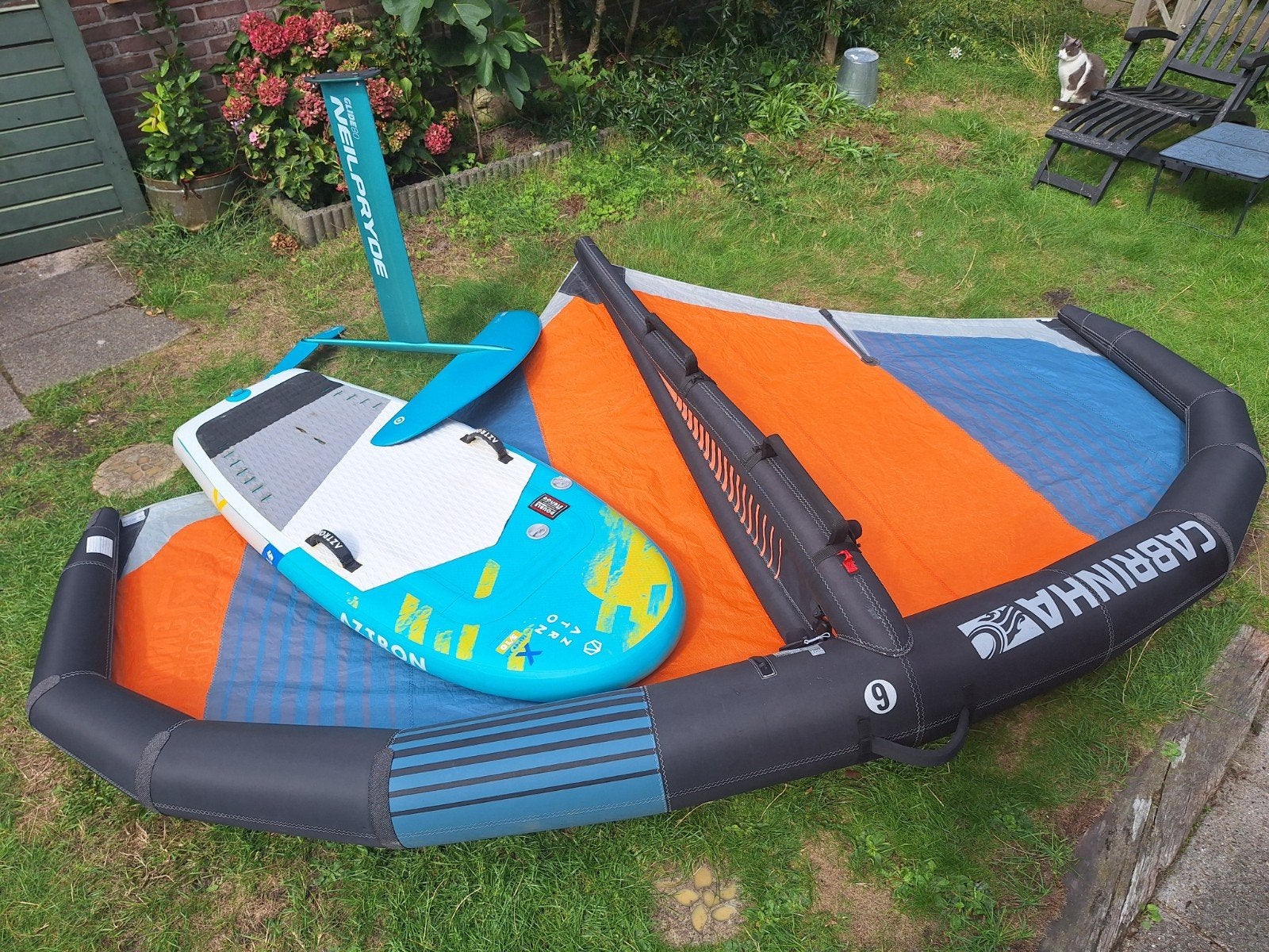 Complete Wingset Falcon 135L, 6m2 Cabrinha, Neilpryde 2100, Ophalen of Verzenden, Gebruikt, Wingsurfset