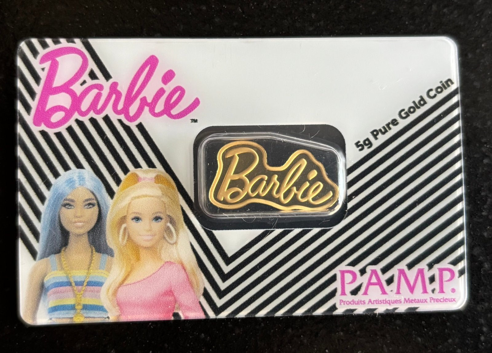 5 gram goud pamp suisse iconische Barbie baar, Ophalen of Verzenden, Goud