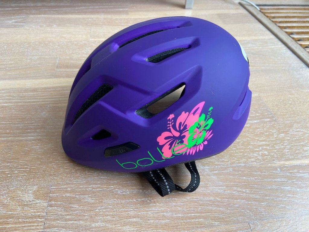 Paarse kinderfietshelm Bolle Stance Jr. (maat S), S, Gebruikt, Jongen of Meisje, Bolle