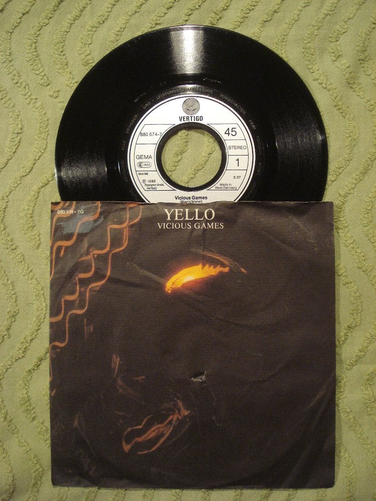 Yello 7" Vinyl Single: ‘Vicious games’ (Duitsland), Ophalen of Verzenden, Gebruikt, Pop