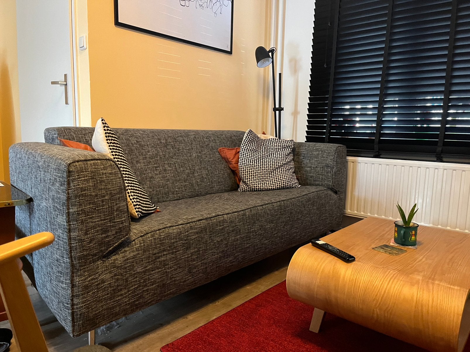 2,5 zitsbank Grijs, Huis en Inrichting, Ophalen, Tweepersoons, 75 tot 100 cm, Zo goed als nieuw