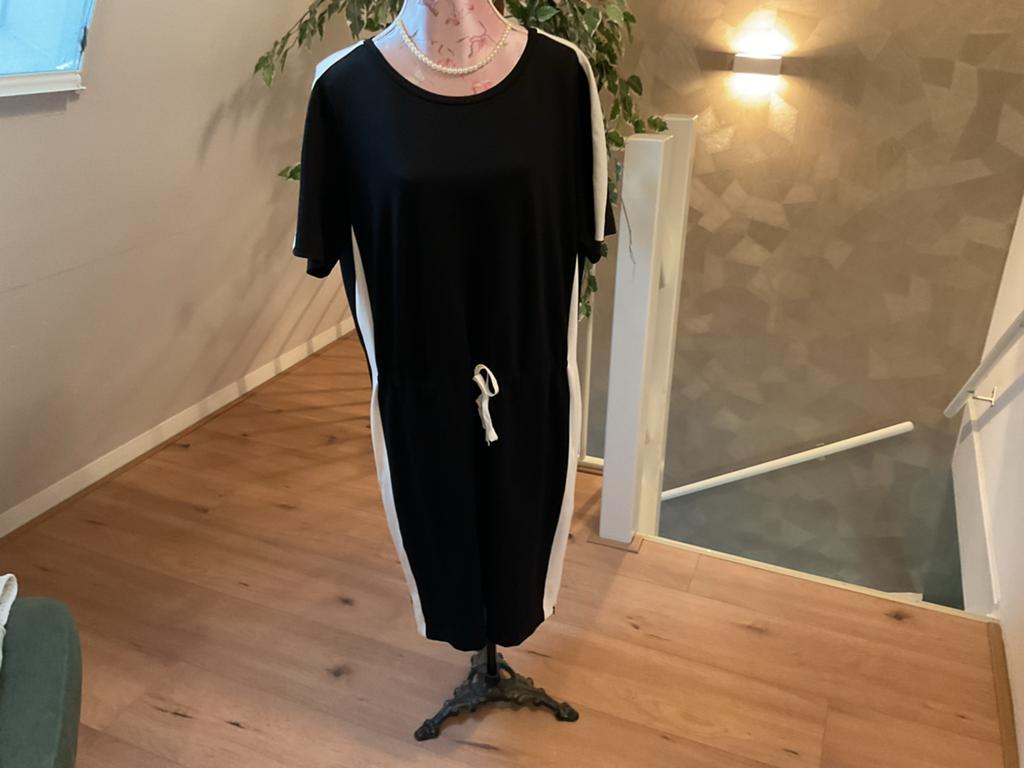 Nieuw Marina Rinaldi leuke tricotjurk zwart/wit maat 46/48, Kleding | Dames, Zwart, Maat 46/48 (XL) of groter, Nieuw, Ophalen of Verzenden
