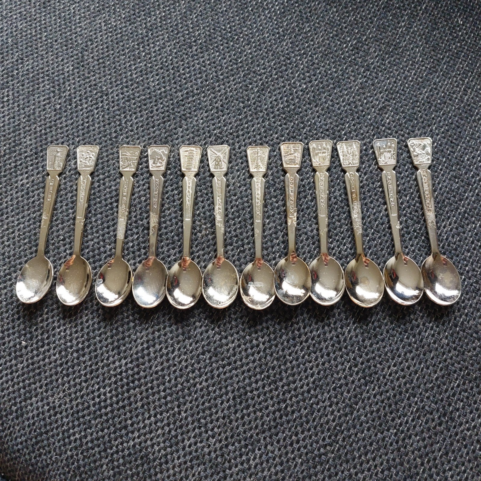 Vintage Van Nelle landen lepeltjes, Ophalen of Verzenden, Gebruikt