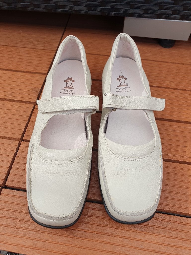 Panama Jack mt.39 bandschoenen wit leer met rubber zool, Schoenen met lage hakken, Wit, Ophalen of Verzenden, Zo goed als nieuw