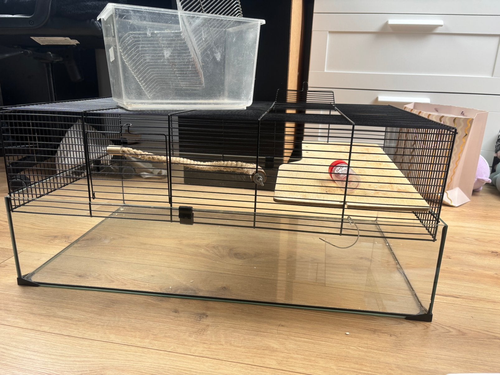 Mooi terrarium voor gerbils/ hamster 76x45x35, Minder dan 75 cm, Zo goed als nieuw, Ophalen, Minder dan 60 cm