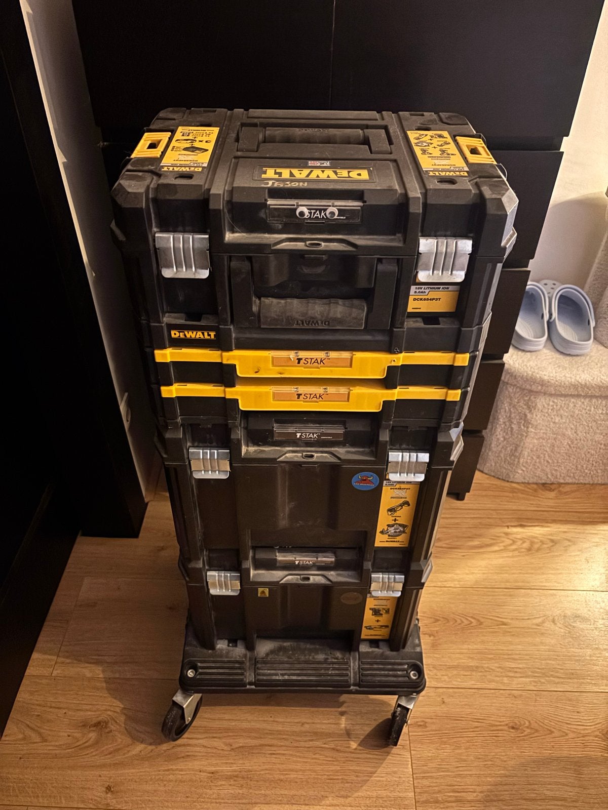 Uitgebreide DeWalt gereedschap set met 3 accu's, Ophalen, Gebruikt, Overige typen
