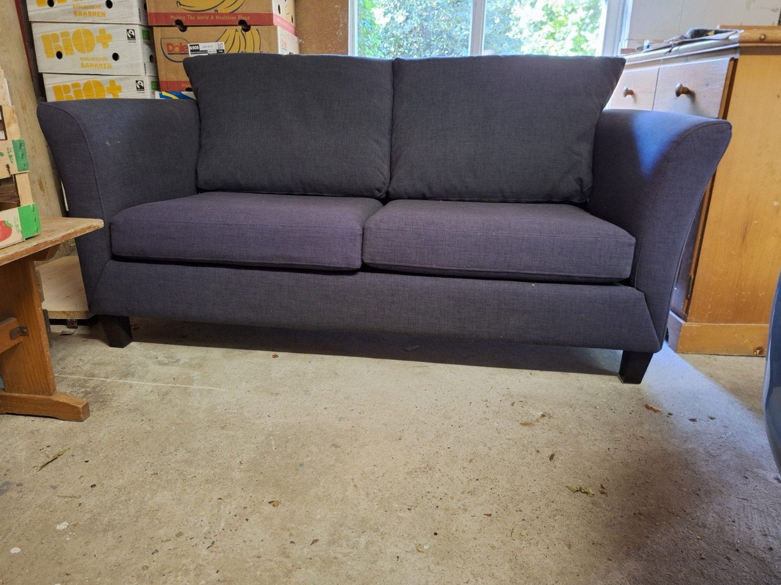 Twee-enhalfzits bank, Ophalen, Gebruikt, Tweepersoons, 75 tot 100 cm