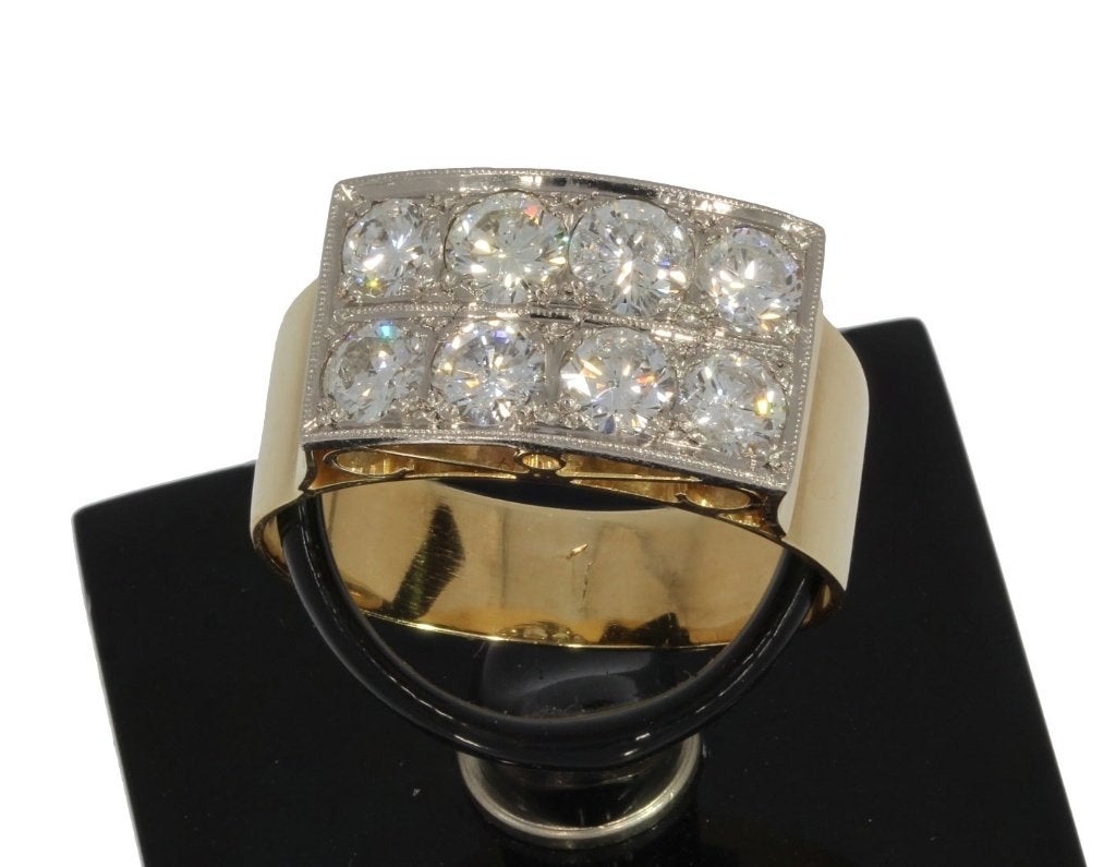 8 grote diamanten 2ct luxe 14k ring goud briljant exclusief, Voordeelsieraden, 19 tot 20, Ophalen of Verzenden, Zo goed als nieuw
