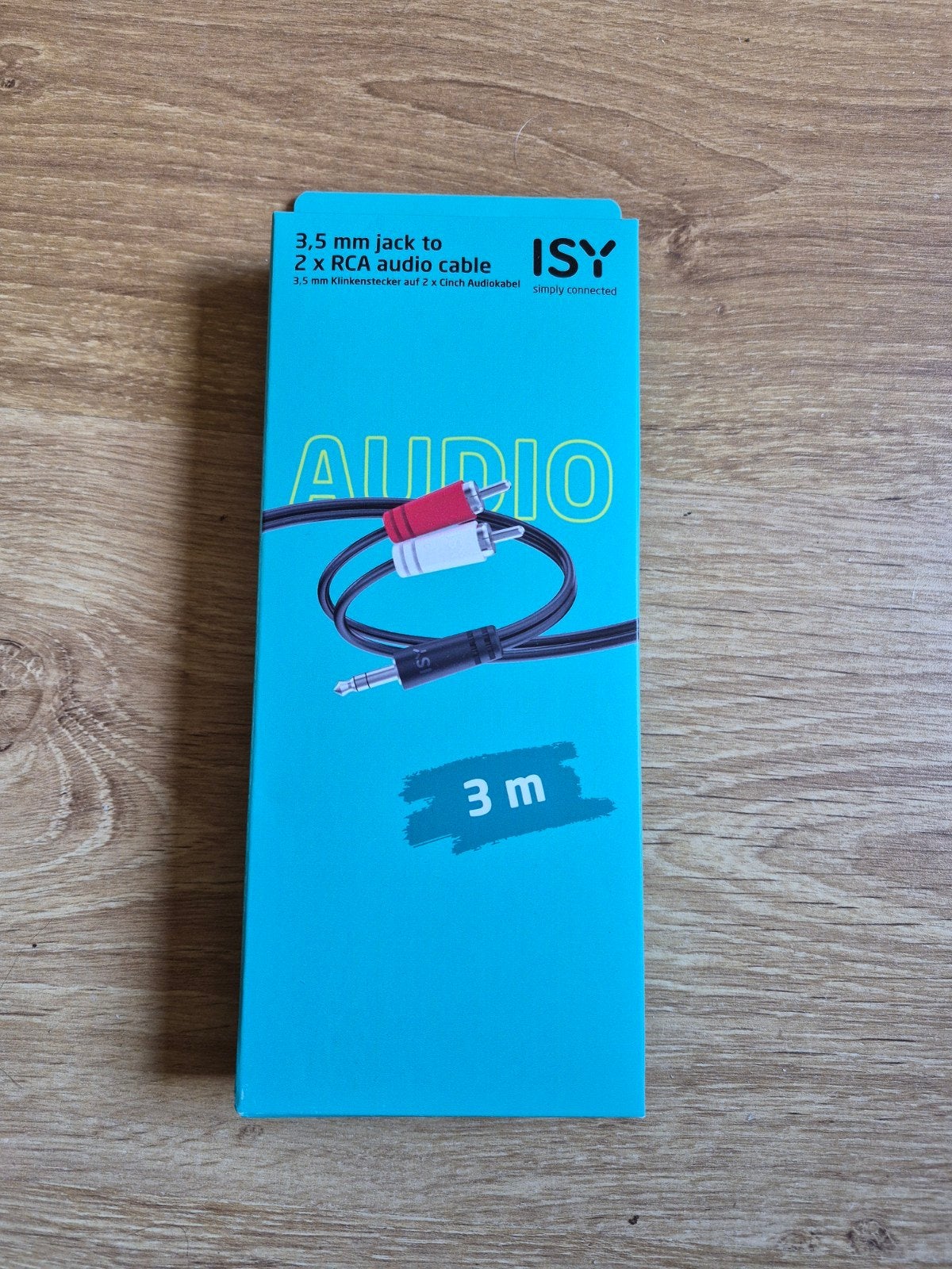 ISY 3,5 mm jack naar 2x RCA audiokabel - 3 meter, Ophalen of Verzenden, Nieuw, 2 tot 5 meter, Interlink-kabel