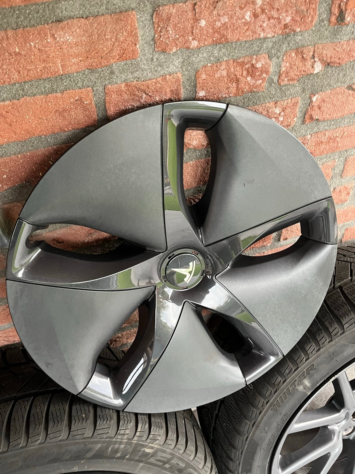 Foto 11 van Tesla Model 3 aero velgen 18 inch+winterbanden+wielkappen