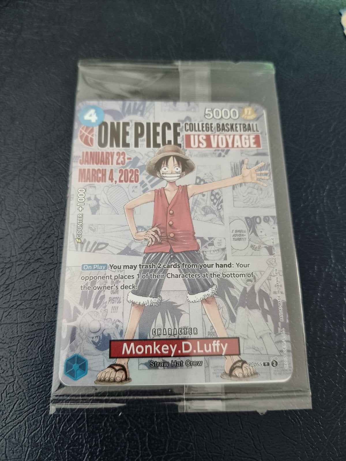 One piece luffy college basketball us voyage p-055 promo, Ophalen of Verzenden, Nieuw