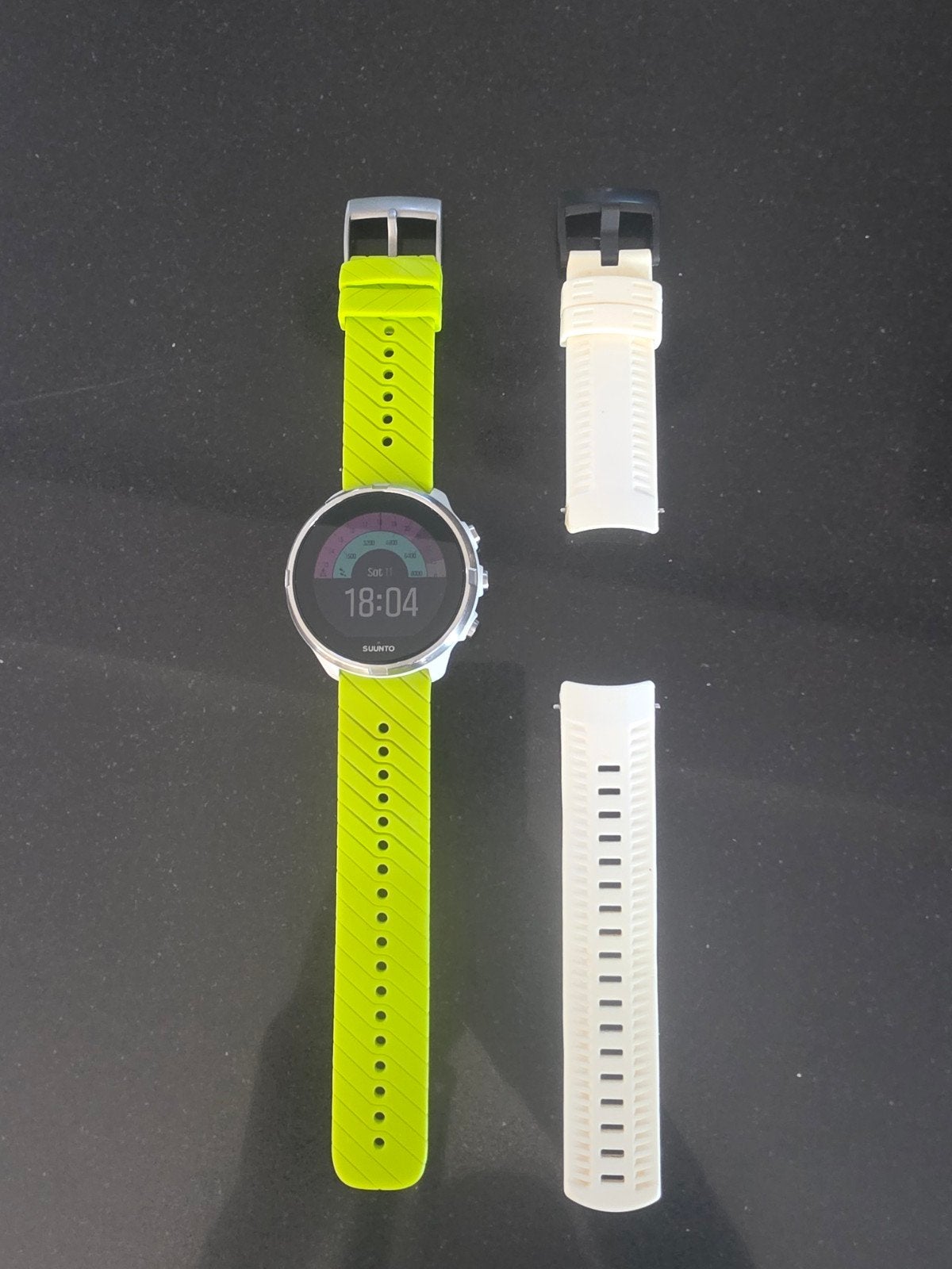 Suunto 9 GPS sporthorloge met hartslagmeter en extra bandje, Gebruikt, Wit, Ophalen of Verzenden, GPS