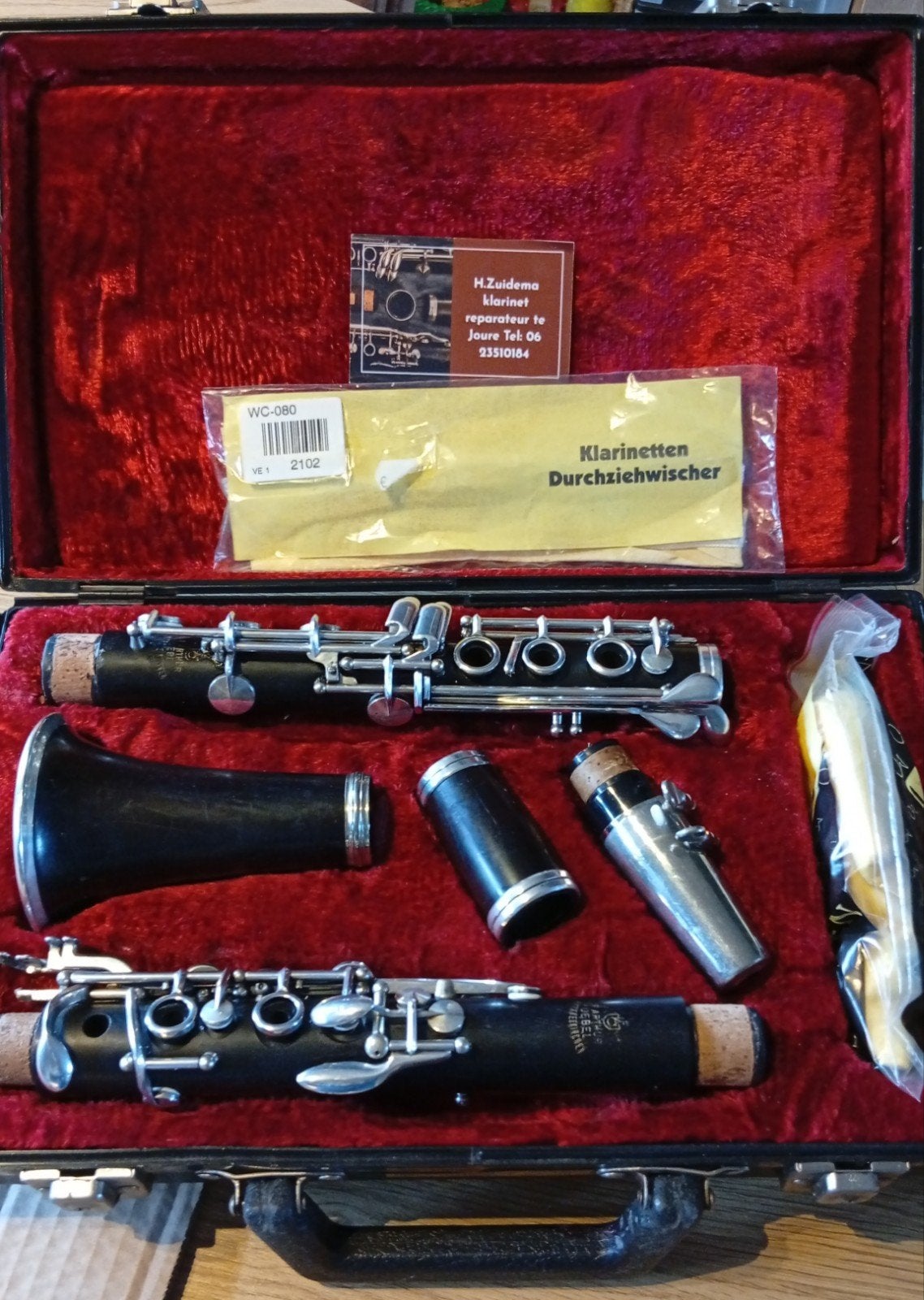 Klarinet Atelier Reform Böhm Arthur Uebel Klarinet., Bes-klarinet, Ophalen of Verzenden, Zo goed als nieuw, Met koffer
