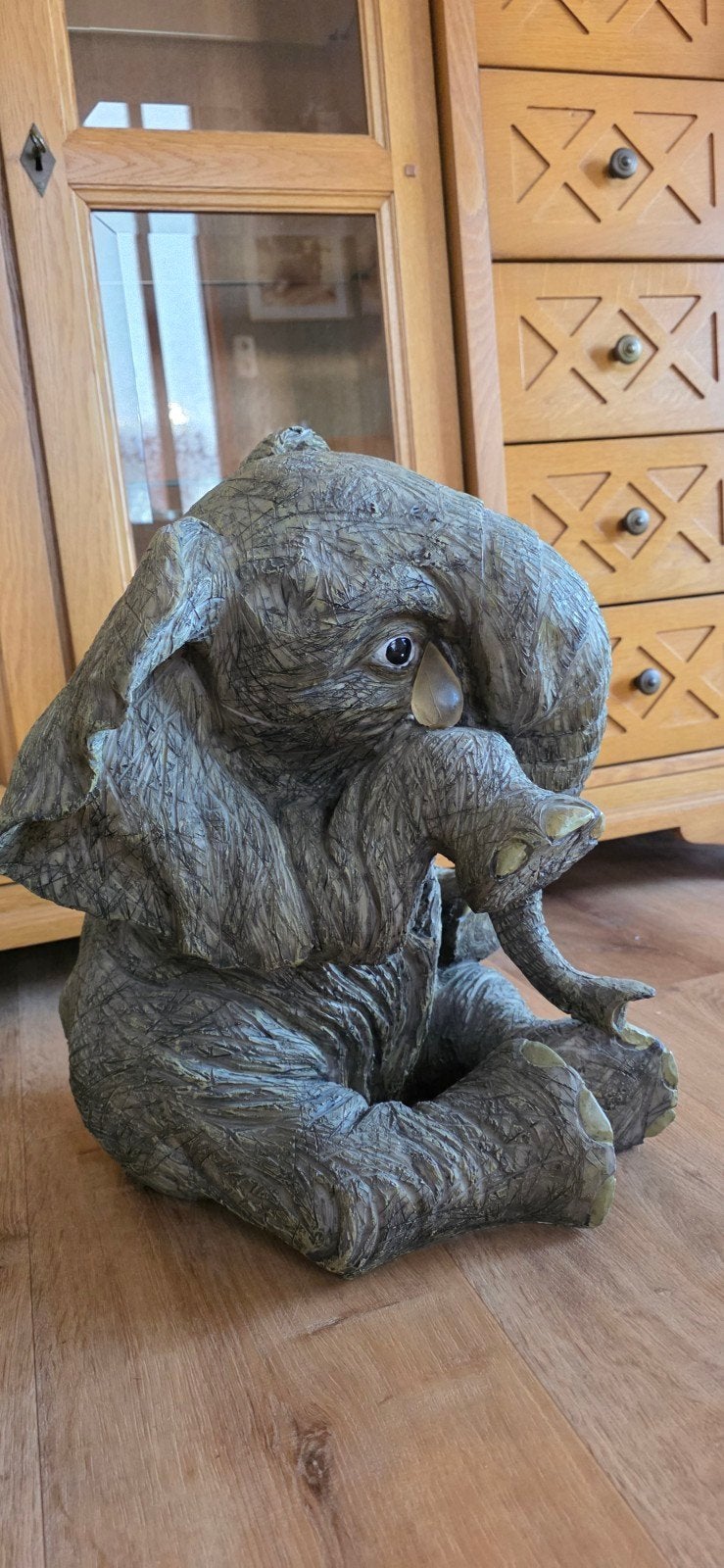 Decoratieve olifant beeld, Gebruikt, Overige materialen, Overige stijlen, Ophalen of Verzenden