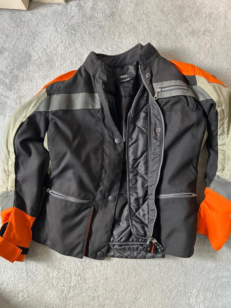 BMW Motorjas Dames Maat 40 - Zwart/Oranje/Grijs, Motoren, Ophalen of Verzenden, Tweedehands, Dames, Jas | textiel
