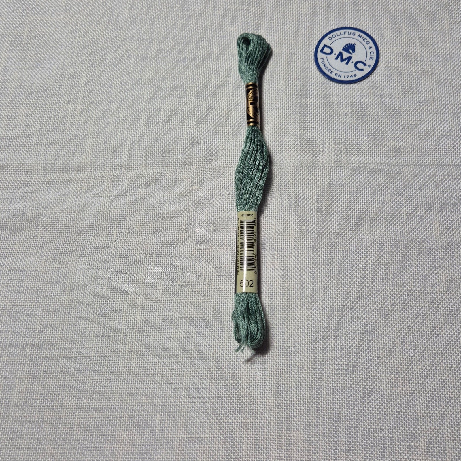 DMC mouline, groen 502, Ophalen of Verzenden, 68314 ILLZACH Cedex FRANCE, Borduurgaren of Zijde, DMC