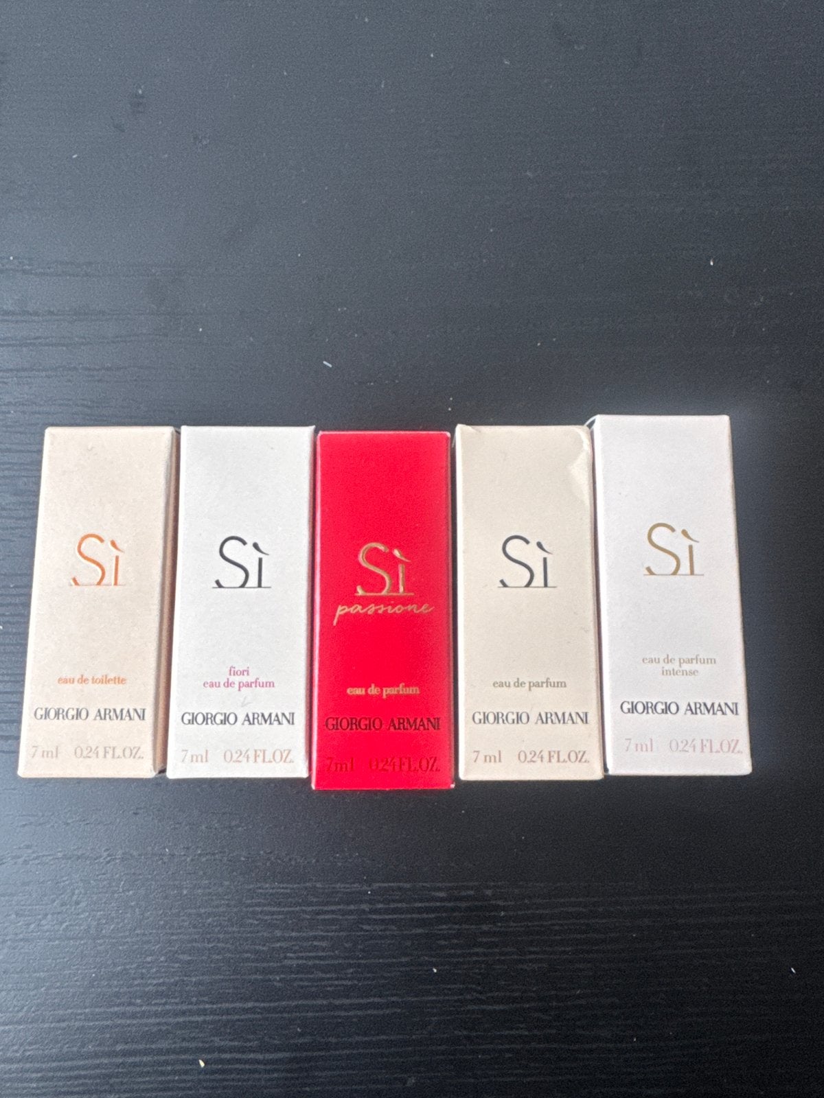 Set van 5 Armani Si miniaturen - 7 ml mini’s, Ophalen of Verzenden, Nieuw, Miniatuur