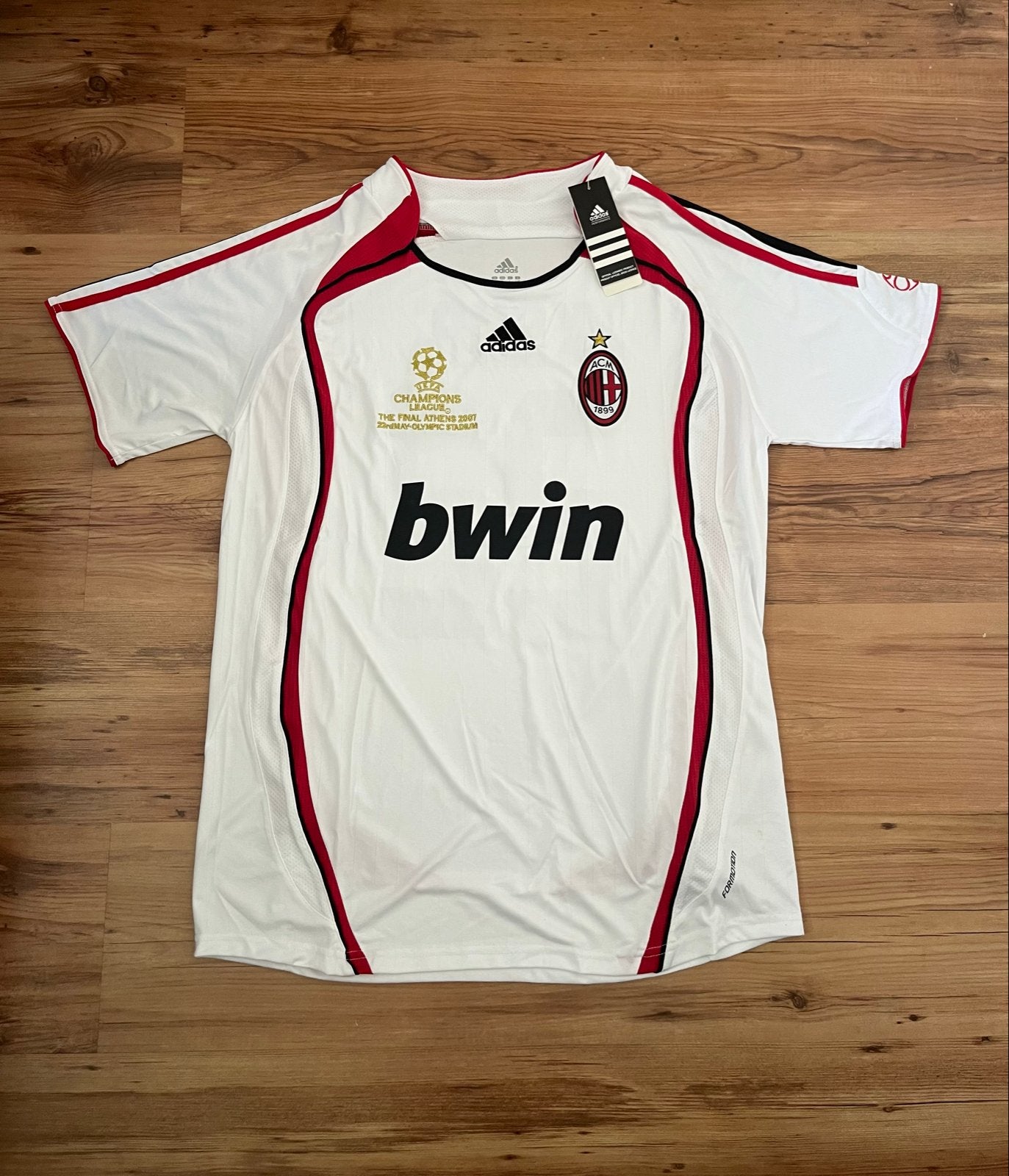 AC Milan Thuisshirt 2007 Champions League Finale Kaka 22, Maat 52/54 (L), Wit, Nieuw, Ophalen of Verzenden