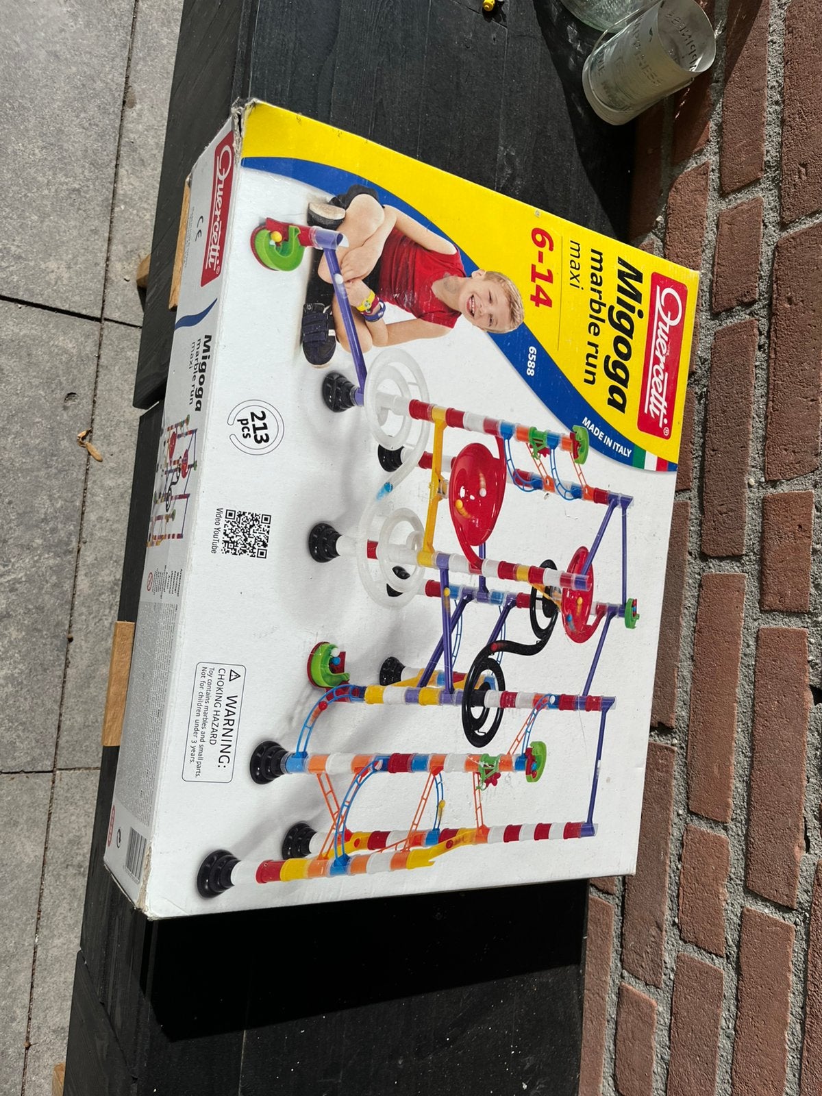 Knikkerbaan gratis, Ophalen, Gebruikt