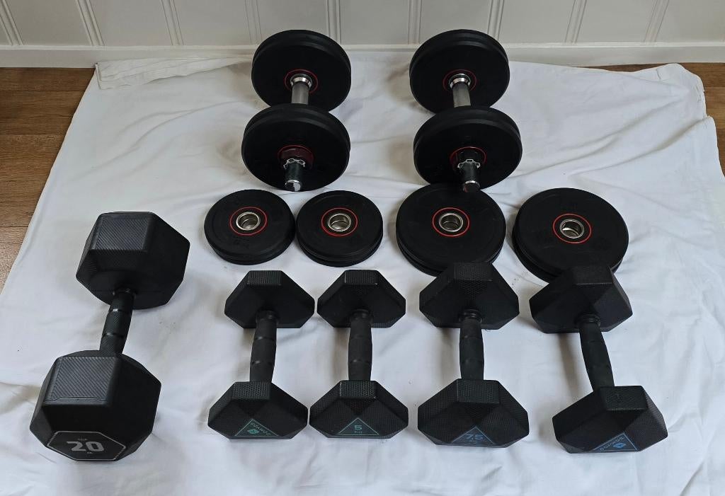 Halter en Dumbell set, Ophalen, Zo goed als nieuw, Benen, Halterset