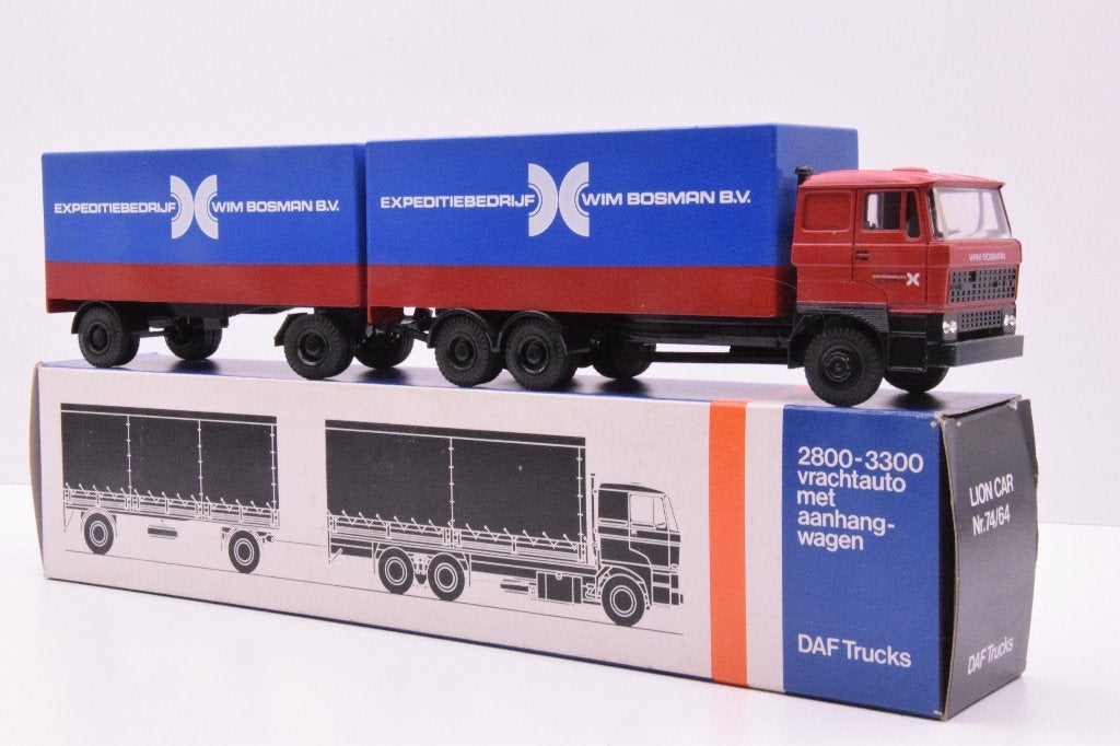 DAF 2800 combi  '' Wim Bosman ''  Lion Car, Ophalen of Verzenden, Zo goed als nieuw, Bus of Vrachtwagen, Lion Toys