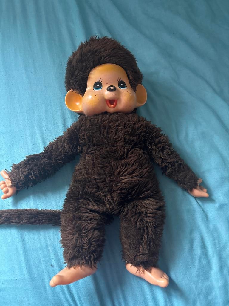 Vintage Monchhichi aap 50 cm grote ogen jaren ‘70-80, Ophalen of Verzenden, Gebruikt, Overige typen
