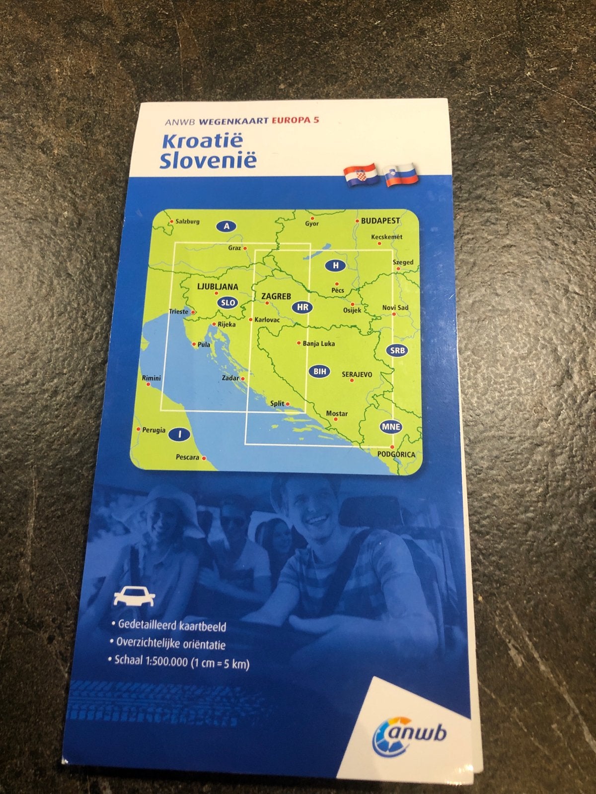 ANWB Wegenkaart Europa 5: Kroatië en Slovenië, Europa, Ophalen of Verzenden, Zo goed als nieuw, Reisgids of -boek