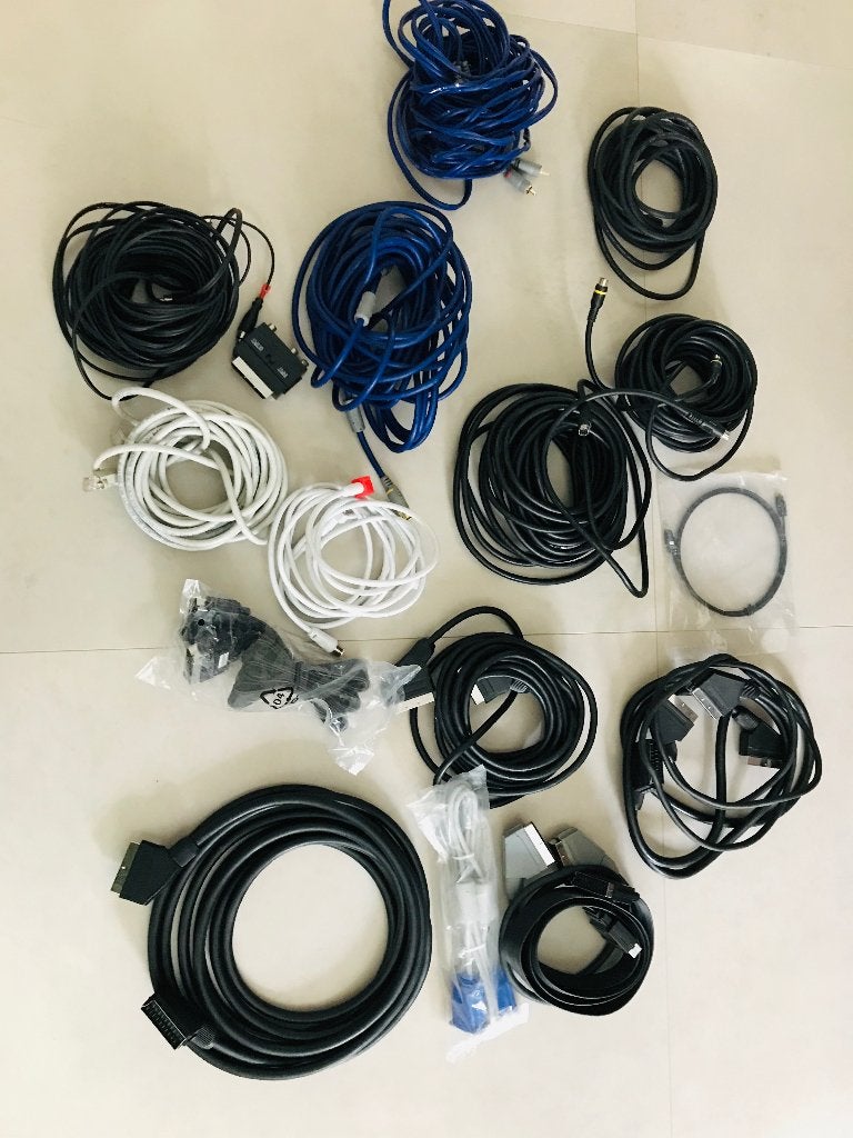 Diverse kabels: Scart, Coax, HDMI, Audio, Netwerk, Ophalen of Verzenden, Gebruikt, 5 tot 10 meter, Overige kabels
