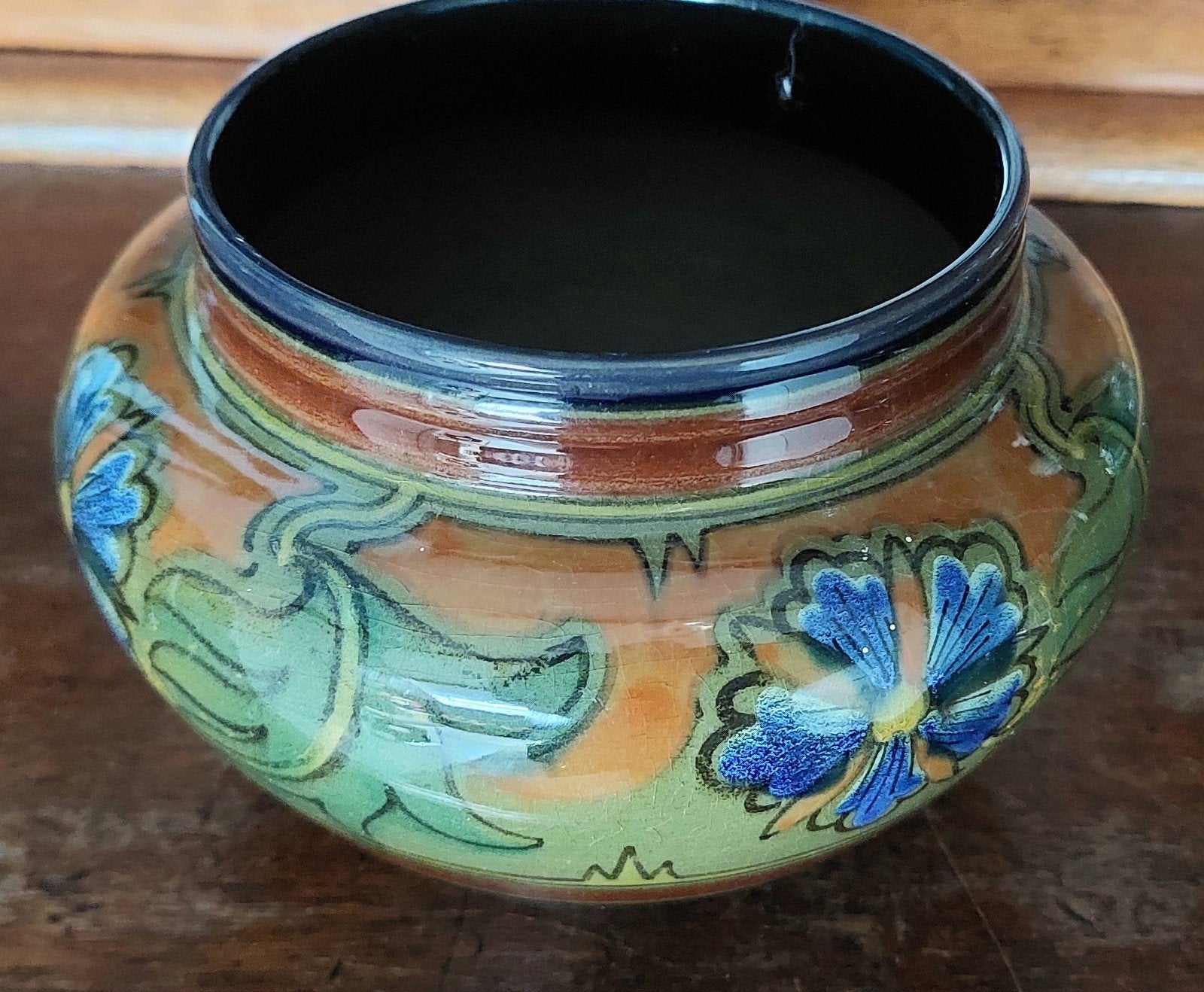 Prachtig Plateel Potje met Bloemenmotief - Gemerkt Holland, Ophalen of Verzenden