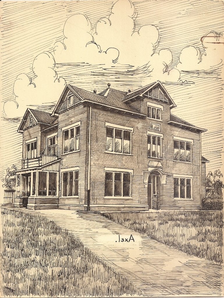Axel Villa 1948 tekening sievers, Ophalen of Verzenden