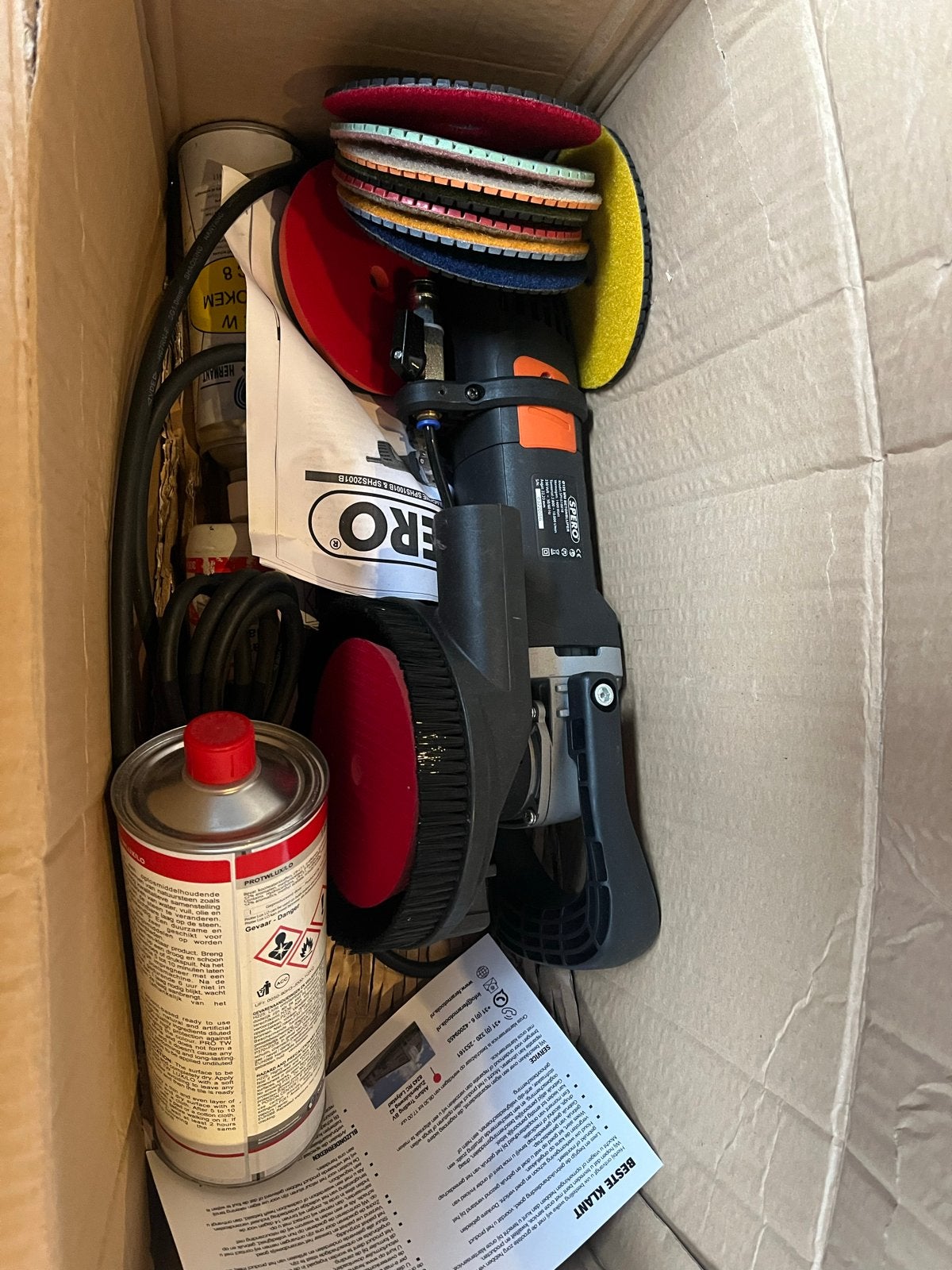 Nieuwe Polijstmachine 1400W met accessoires, Ophalen of Verzenden, Nieuw, 1200 watt of meer, Overige typen