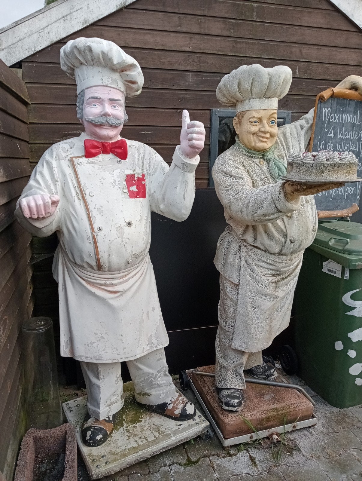 Bakker beeld slagers beeld, Tuin en Terras, Tuinbeelden, Ophalen, Kunststof