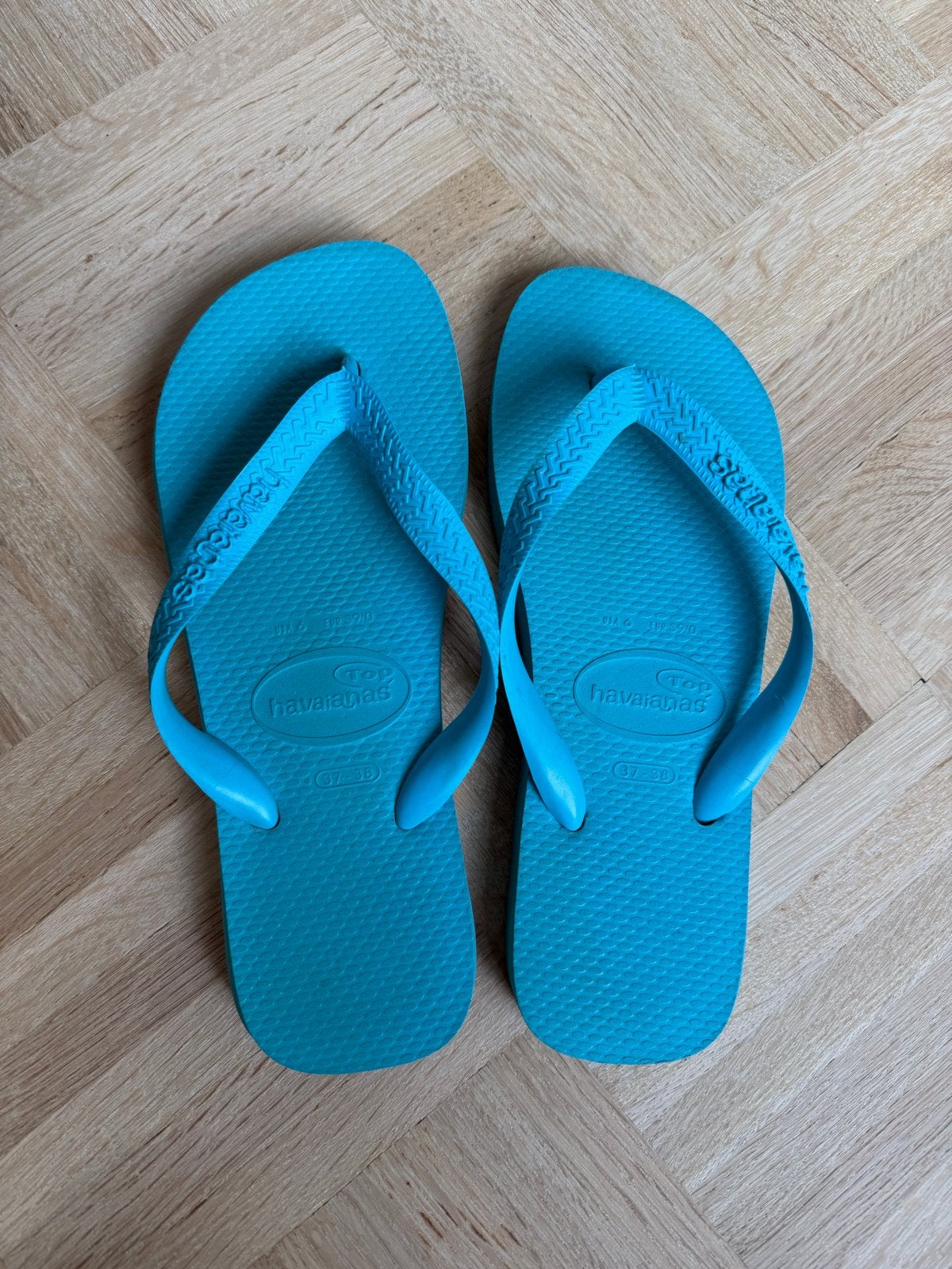 Havaianas Slippers - Turquoise, Slippers, Blauw, Ophalen of Verzenden, Gedragen