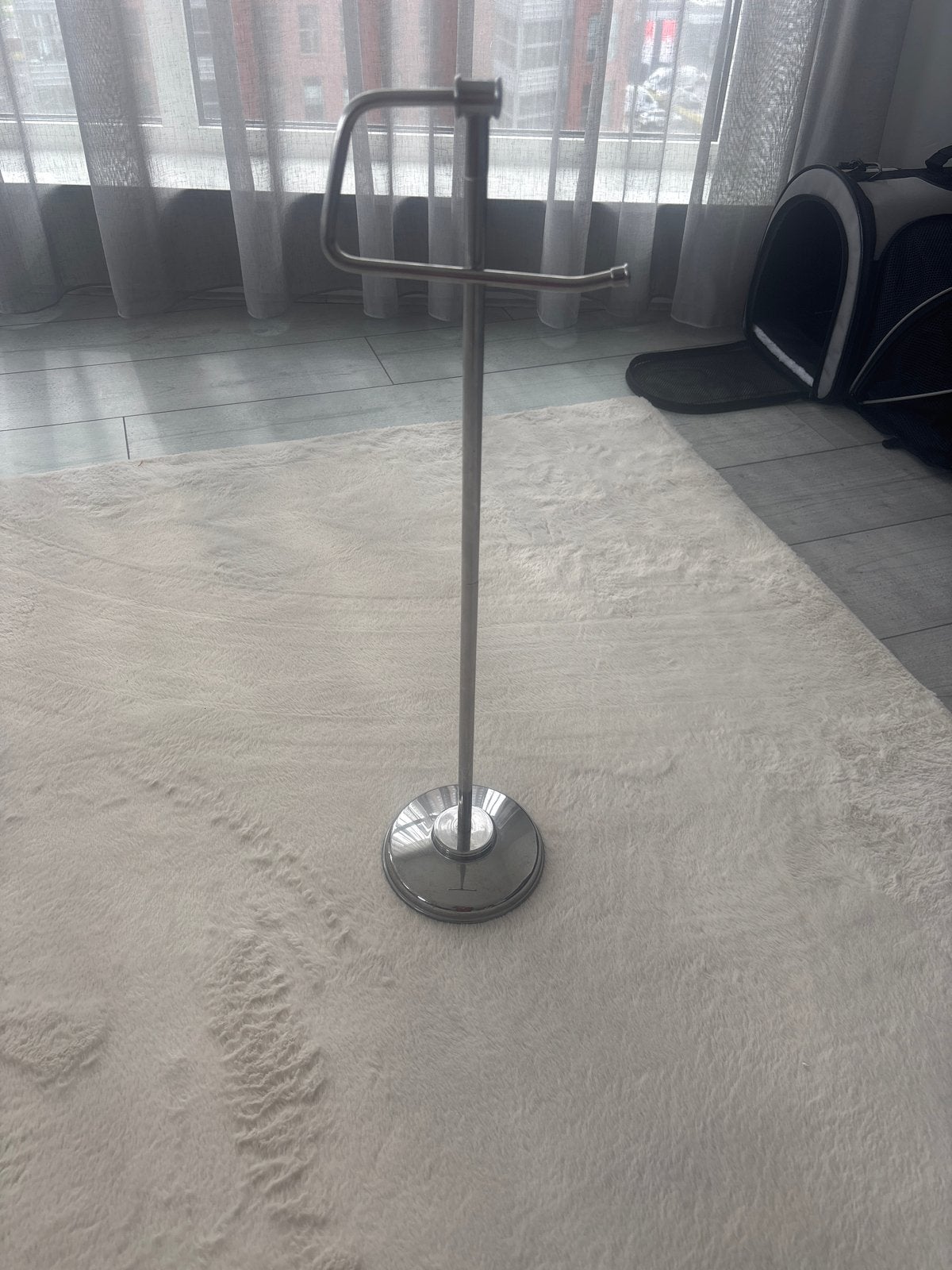 Toiletrolhouder staand - RVS, Ophalen, Gebruikt, Zilver, Toilet-accessoire