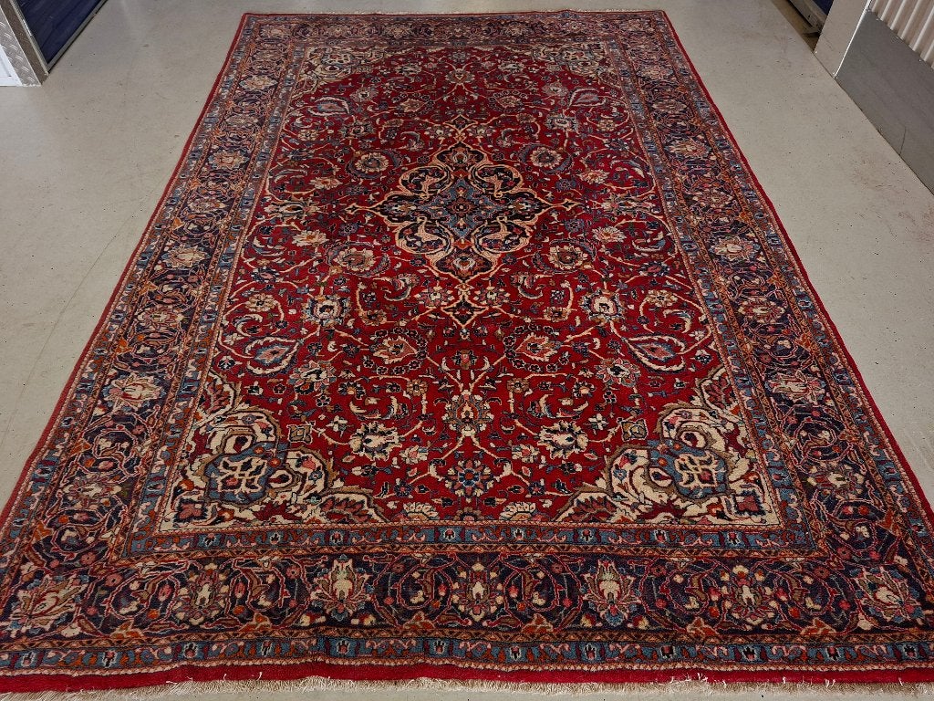 Perzisch Oosters handgeknoopt tapijt Kashan 3.15 x 2.15 cm, Ophalen, 200 cm of meer, Geel, Zo goed als nieuw