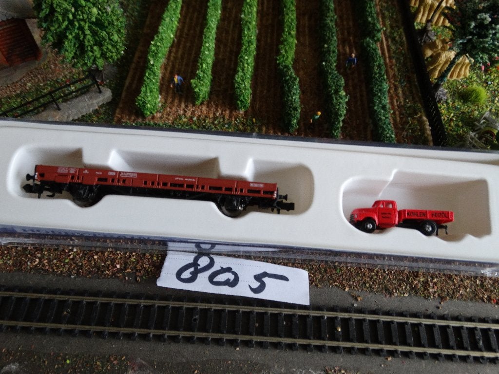 N-Spoor: HOBBYTRAIN H23819, adv 805, Flachwagen DB, Ep 3., Overige merken, Gelijkstroom of Wisselstroom, Wagon, Ophalen of Verzenden
