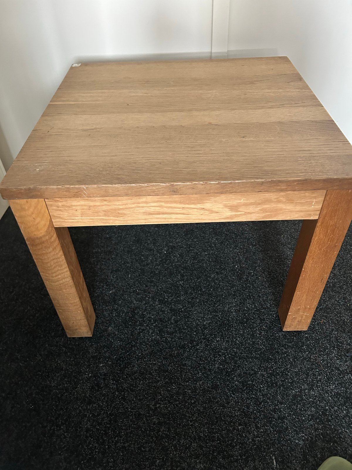 Houten bijzettafel 50x50 cm, Ophalen, Minder dan 45 cm, Minder dan 55 cm, Gebruikt