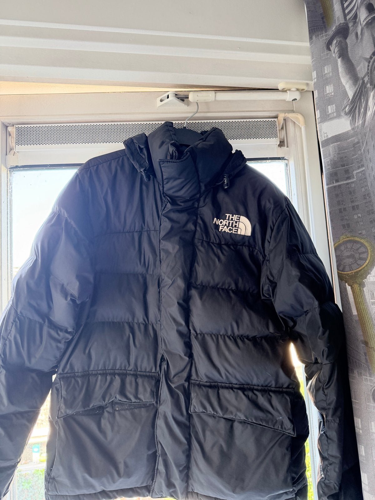 The North Face Puffer Jas Zwart, Ophalen of Verzenden, Gedragen, Maat 46 (S) of kleiner, Zwart