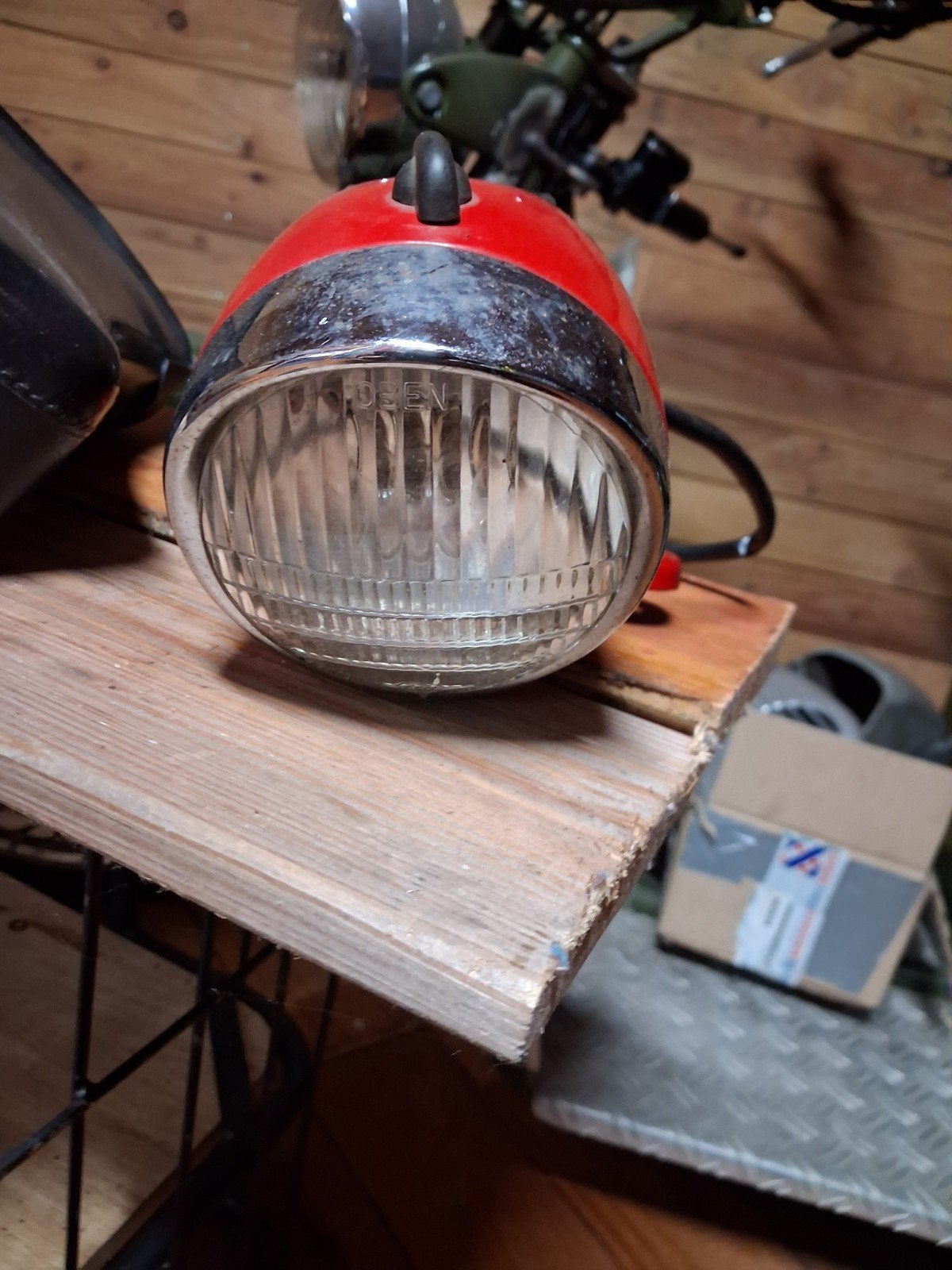 Puch N Koplamp Compleet + Origineel Zadel, Ophalen of Verzenden, Gebruikt, Koplamp