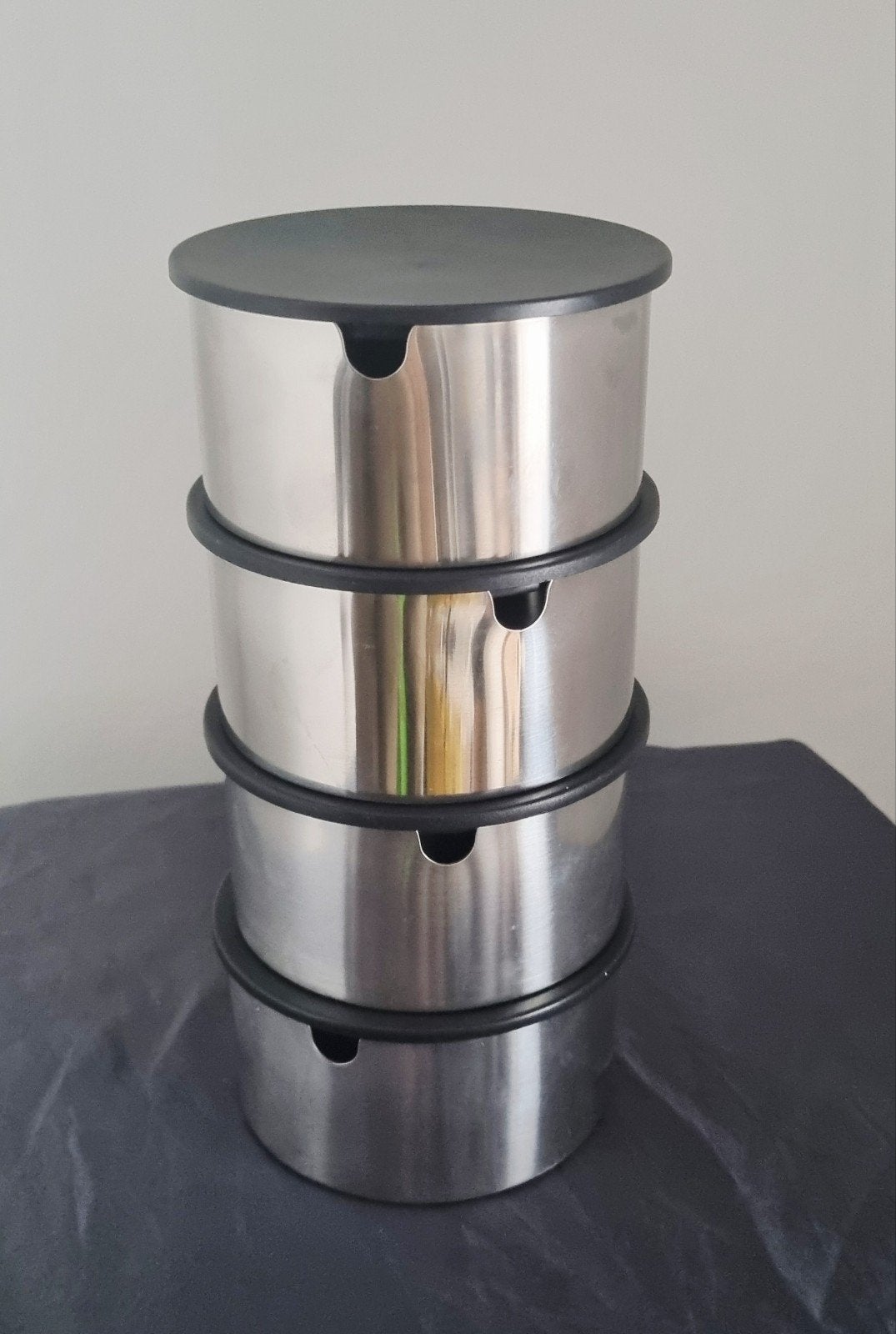 Stelton design Erik Magnussen suiker of beleg potjes (1977), Huis en Inrichting, Keuken | Servies, Overige merken, Overige typen