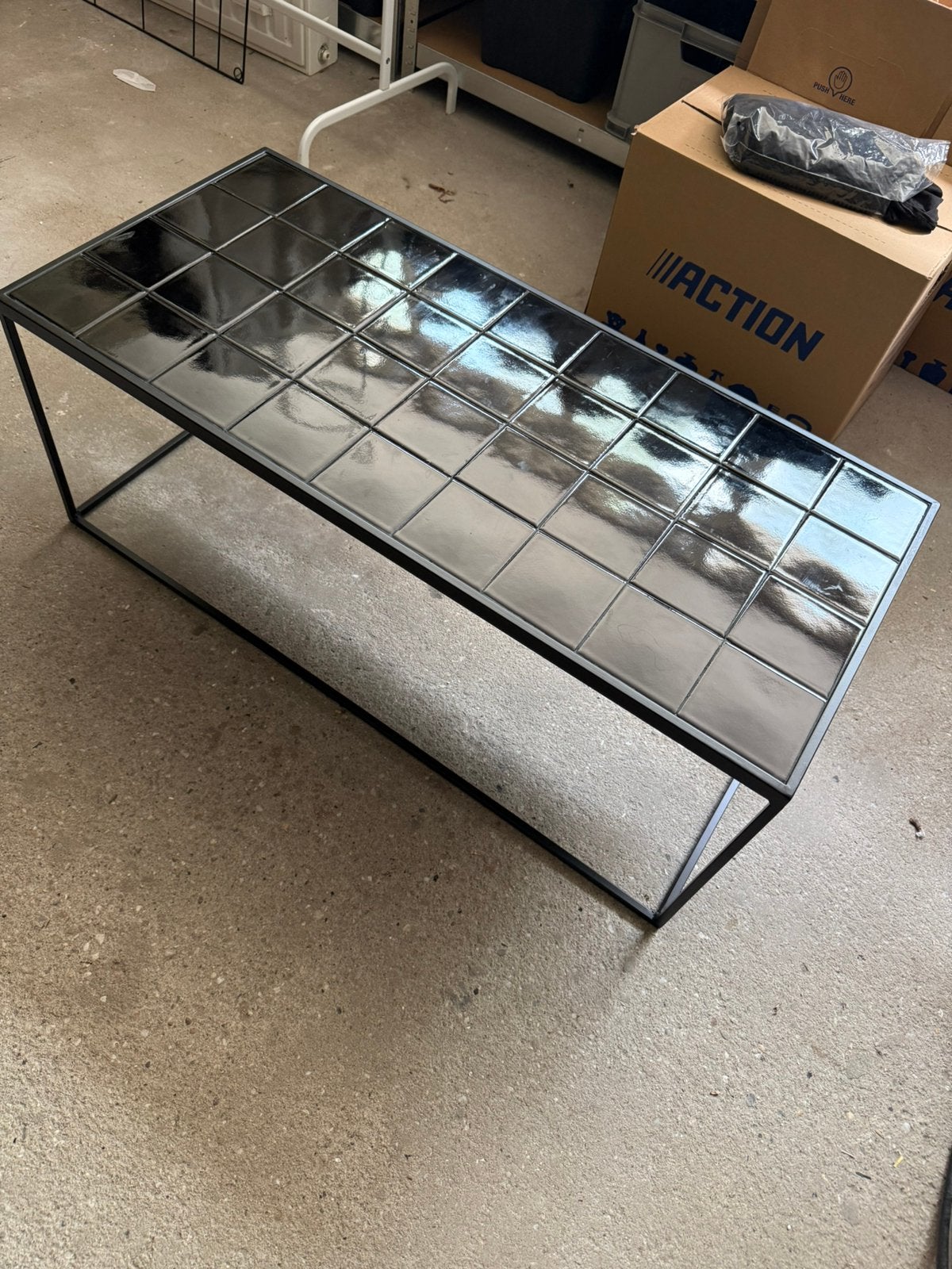 Salontafel met tegeltjes, Ophalen, 50 tot 100 cm, 50 tot 100 cm, Zo goed als nieuw