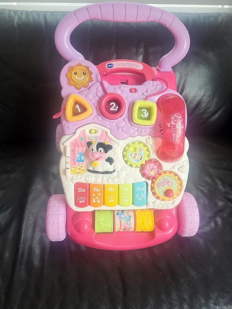 VTech Baby Walker - Roze loopwagen met activiteitenpaneel, Ophalen of Verzenden, Gebruikt, Overige typen, Met licht