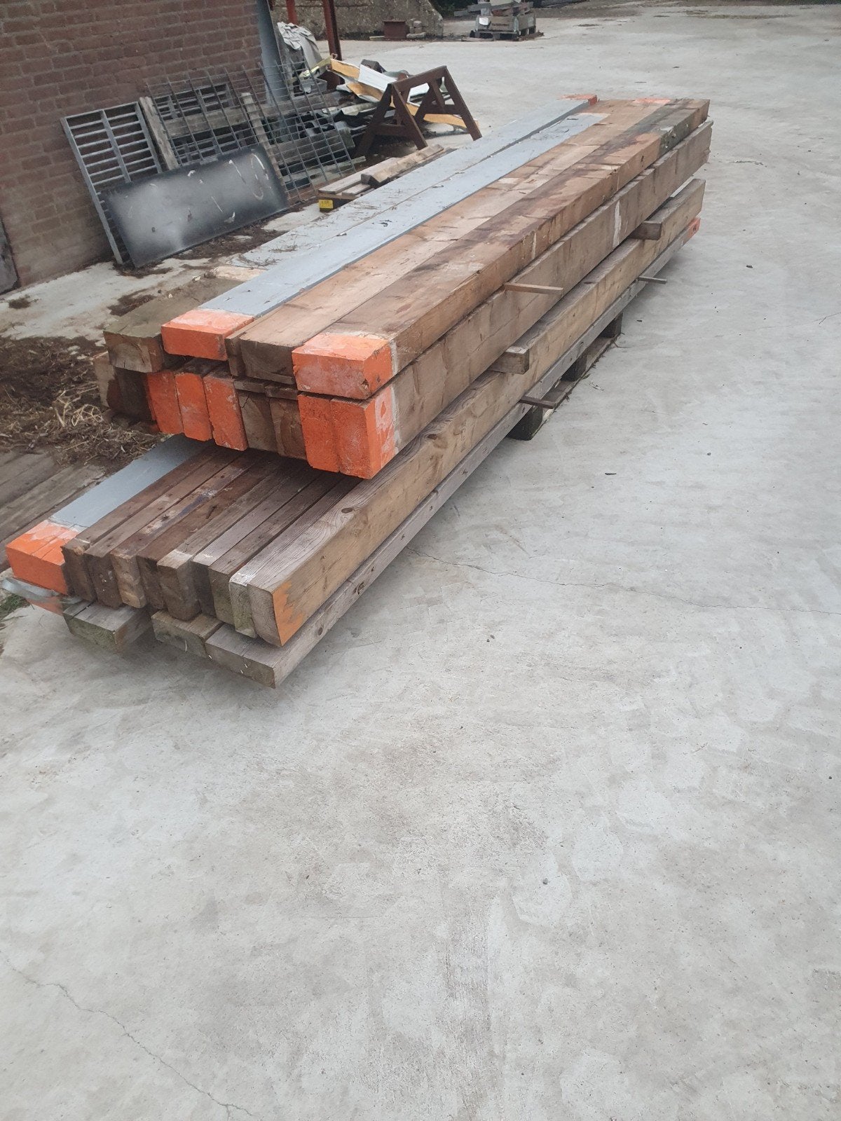 balken gordingen, Doe-het-zelf en Verbouw, Ophalen, Gebruikt, Balk, Vuren