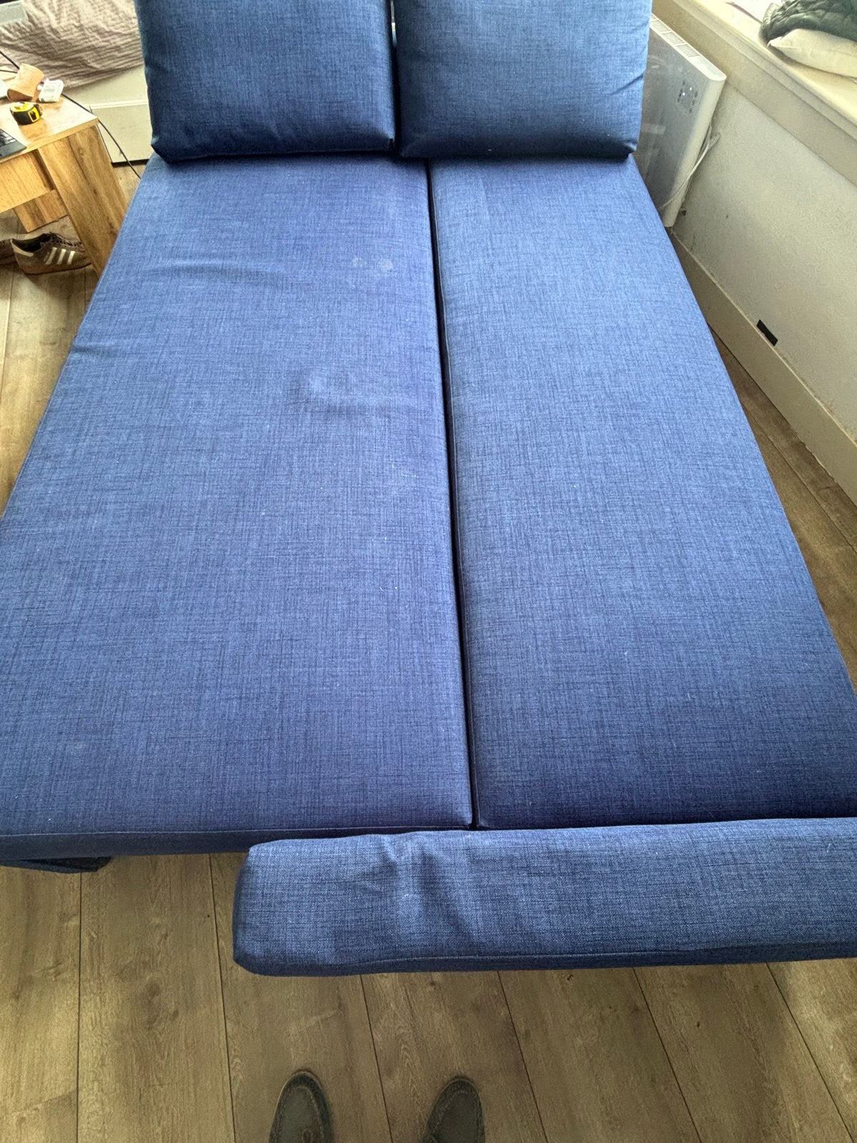 Ikea FRIHETEN 3-zits slaapbank - Blauw, Ophalen, Gebruikt, Blauw, Tweepersoons