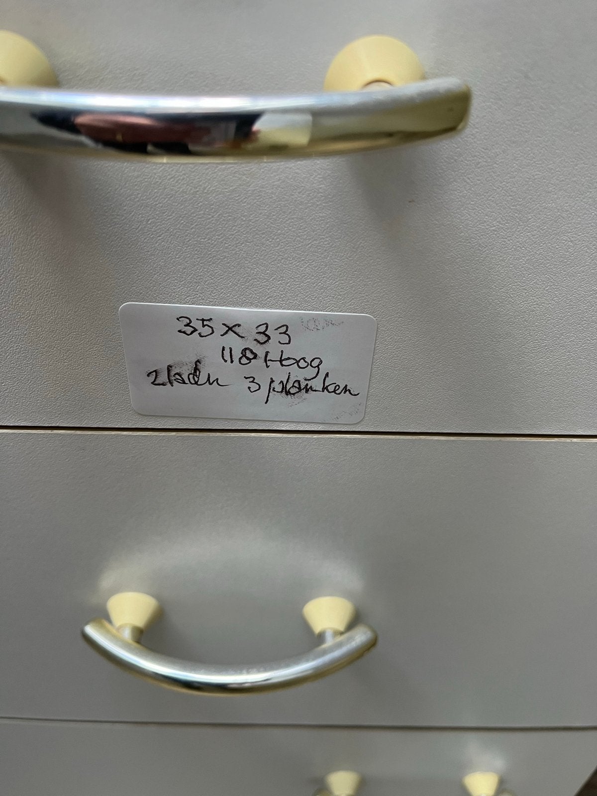 Hoog kastje met lades en planken - ideaal voor badkamer, Ophalen, Gebruikt